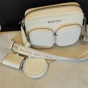 Michael Kors White Crossbody Bag Set